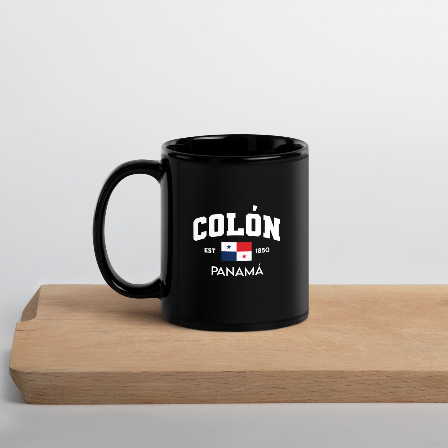 COLON Panama 1850 Black Glossy Mug