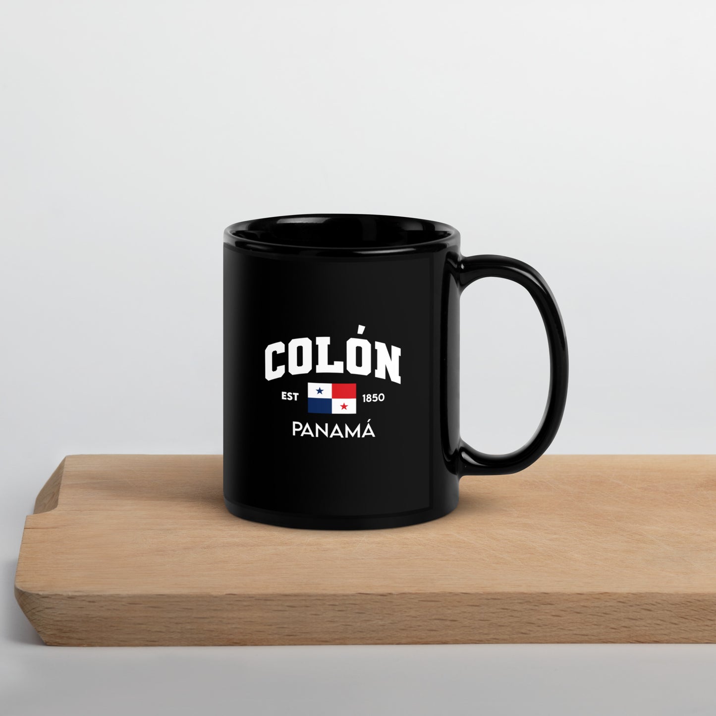 COLON Panama 1850 Black Glossy Mug