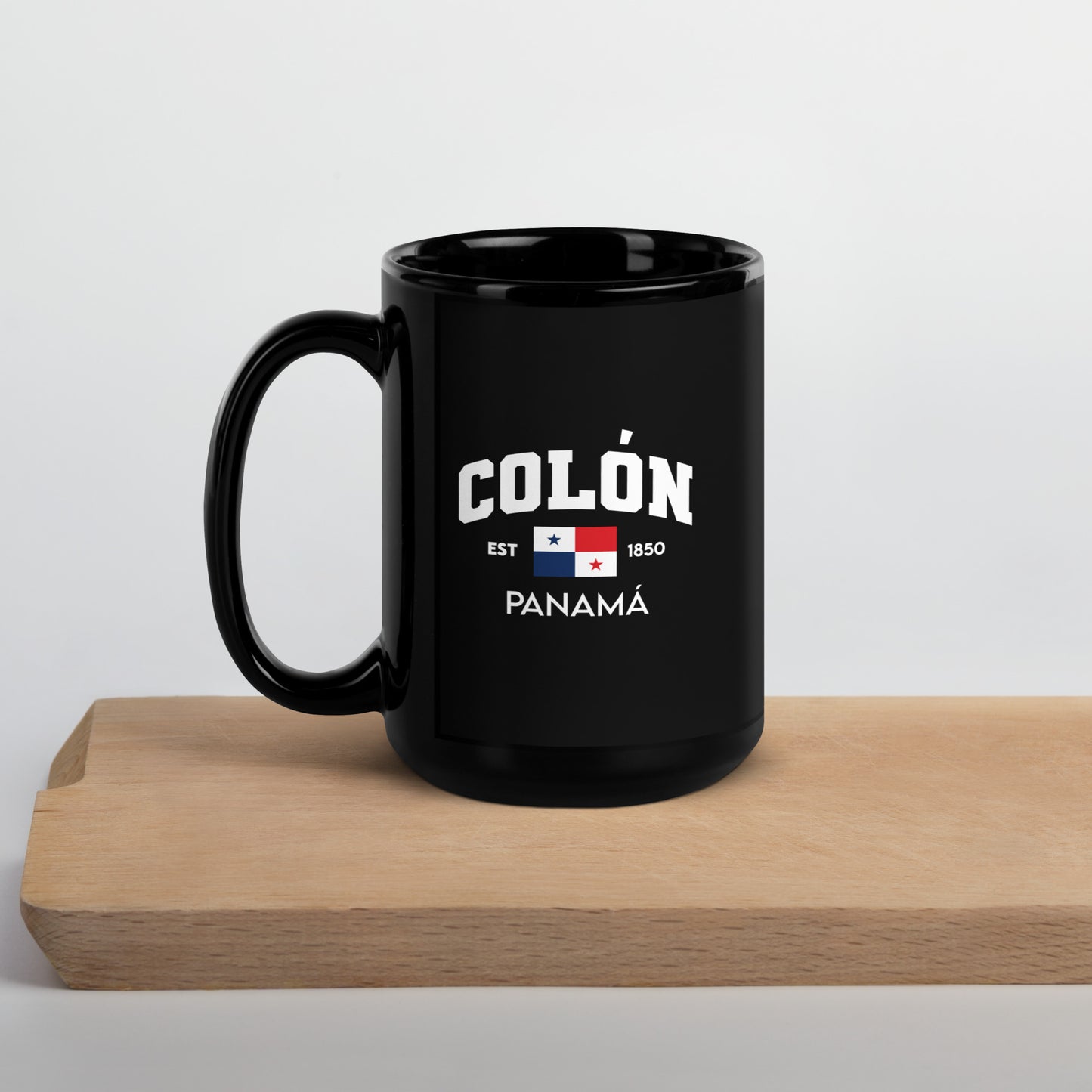 COLON Panama 1850 Black Glossy Mug