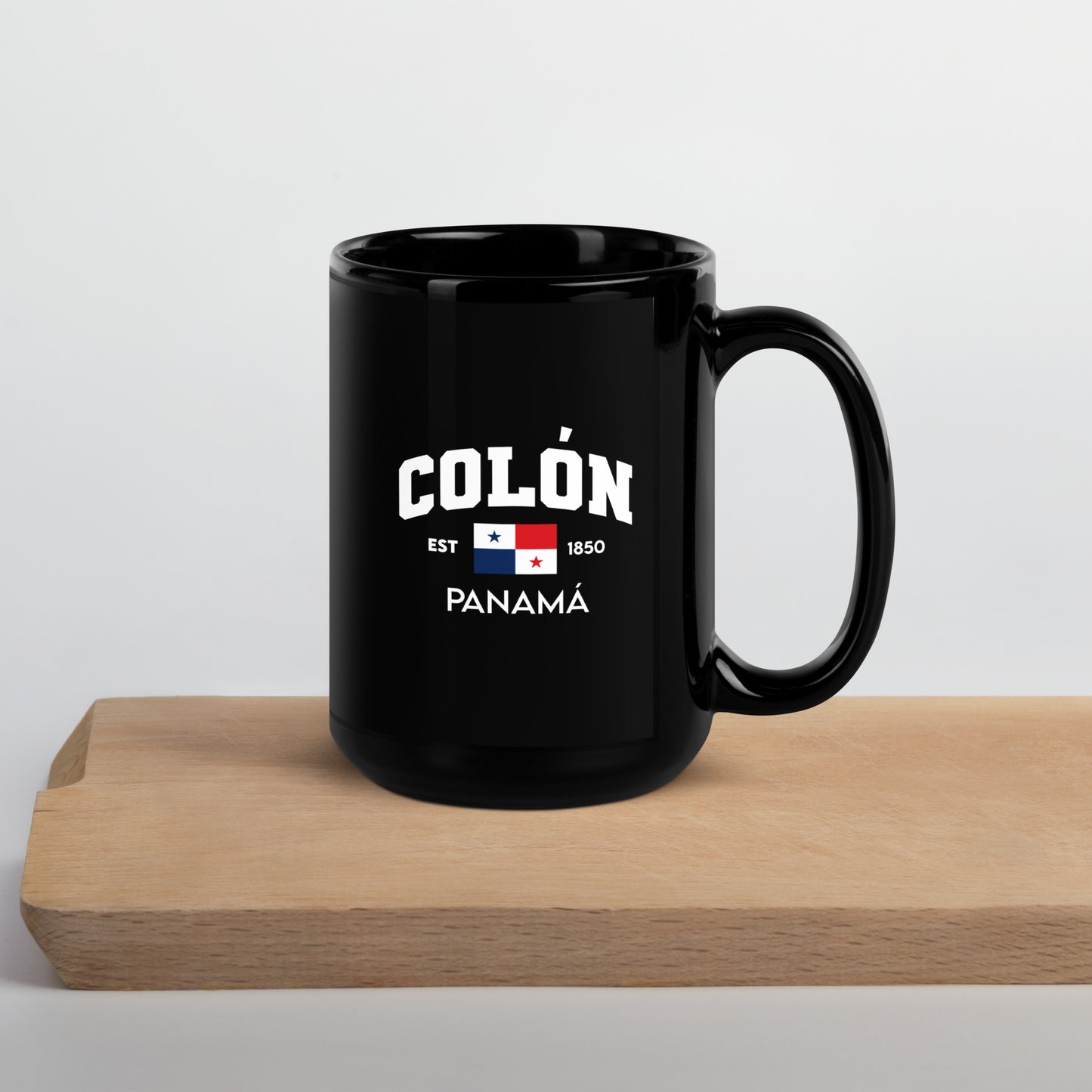 COLON Panama 1850 Black Glossy Mug