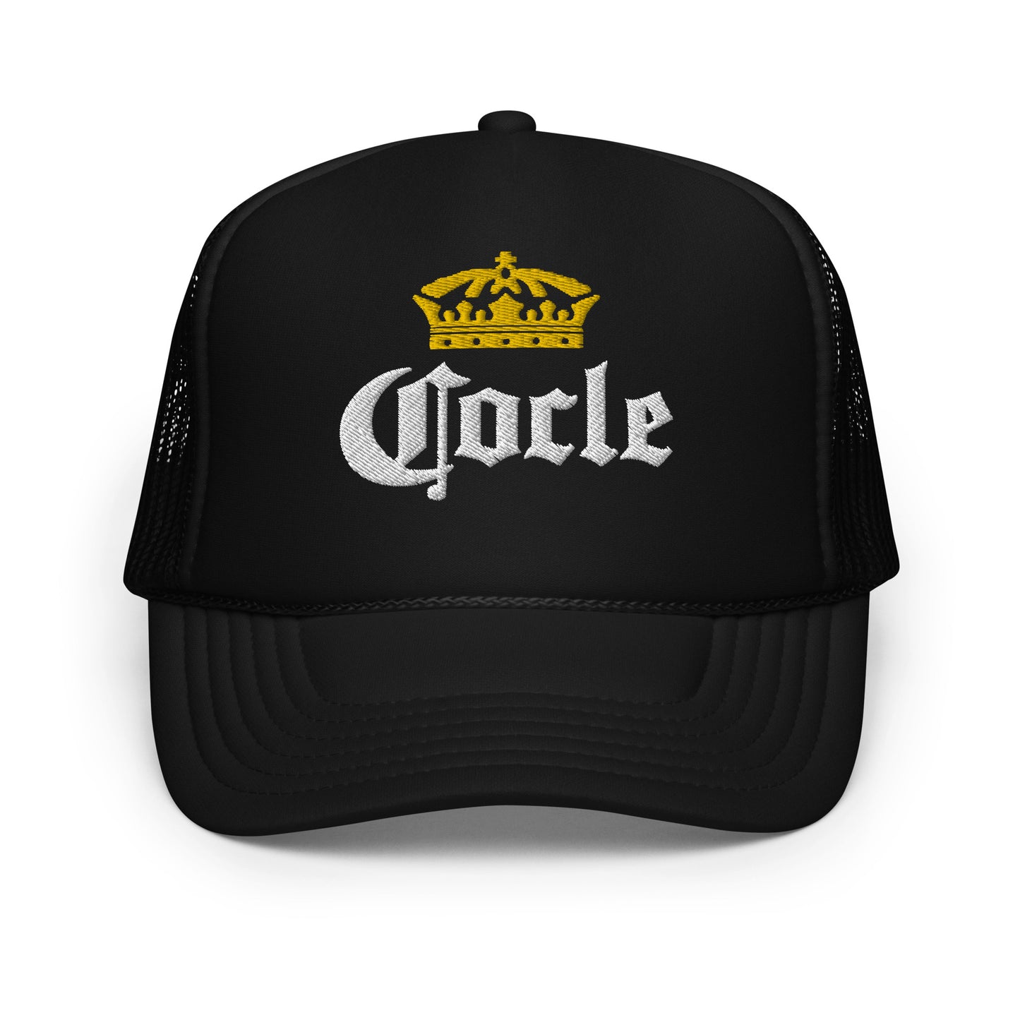 Cocle Crown White Letters Trucker Hat