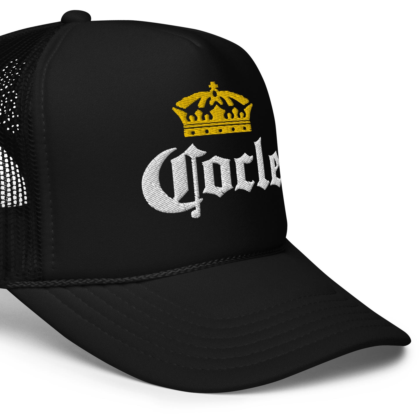 Cocle Crown White Letters Trucker Hat