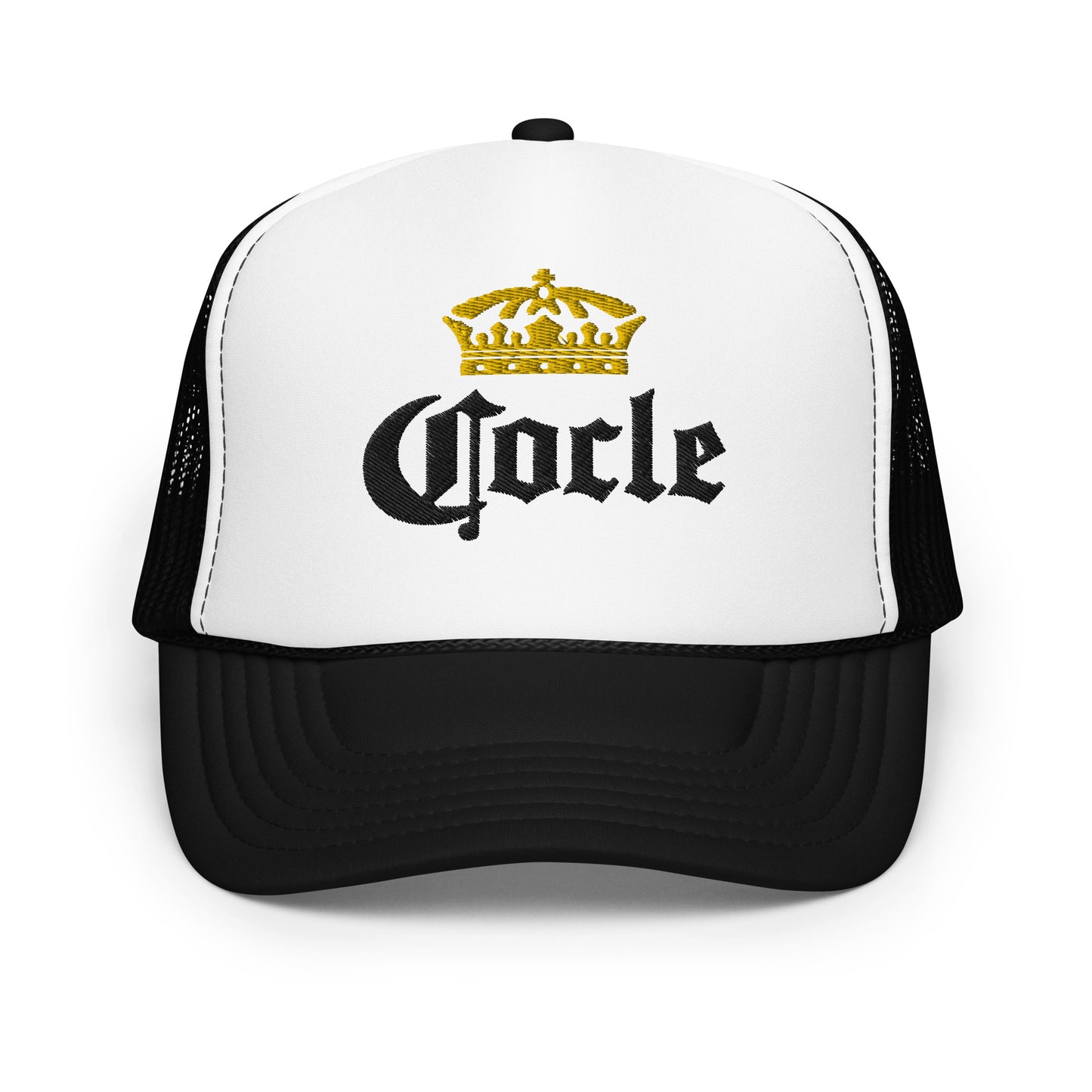 Cocle Crown Black Letters Trucker Hat