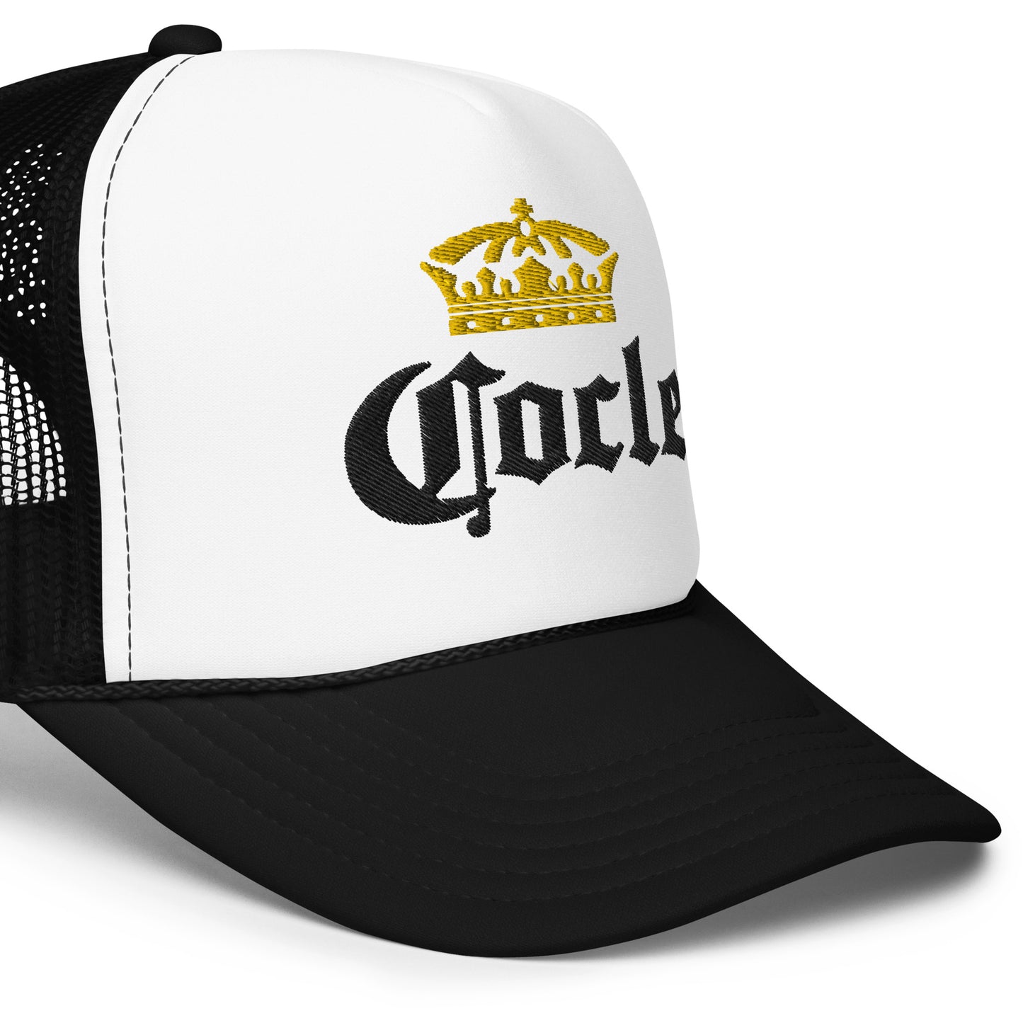 Cocle Crown Black Letters Trucker Hat