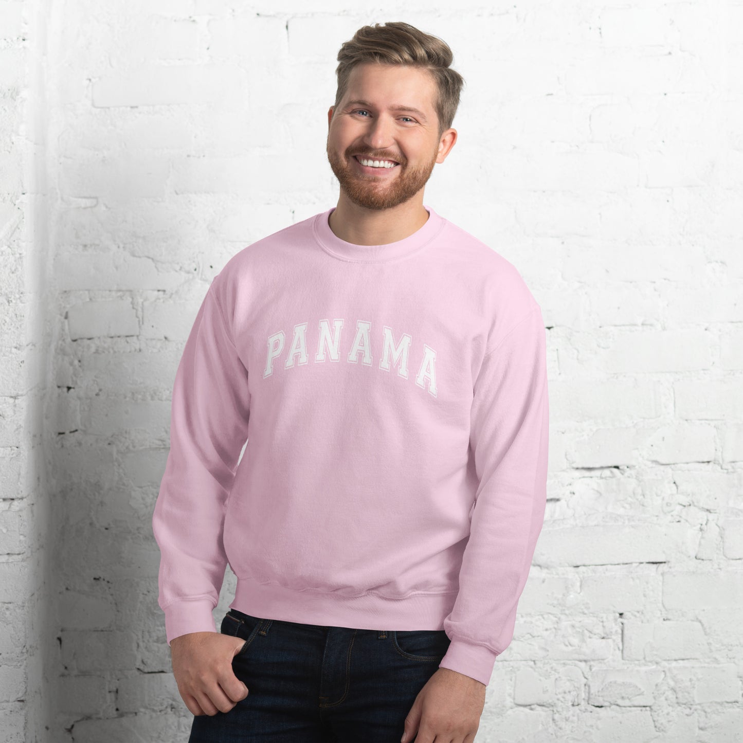 Panama Unisex College Sweatshirt White