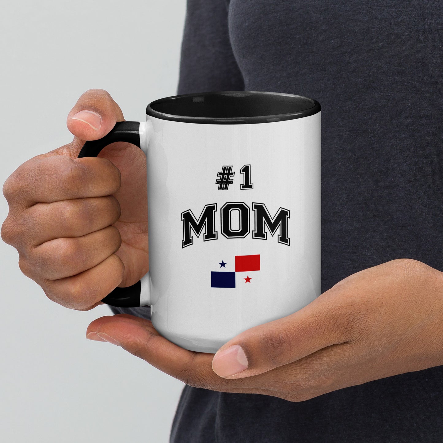 #1 MOM Mug with Color Inside