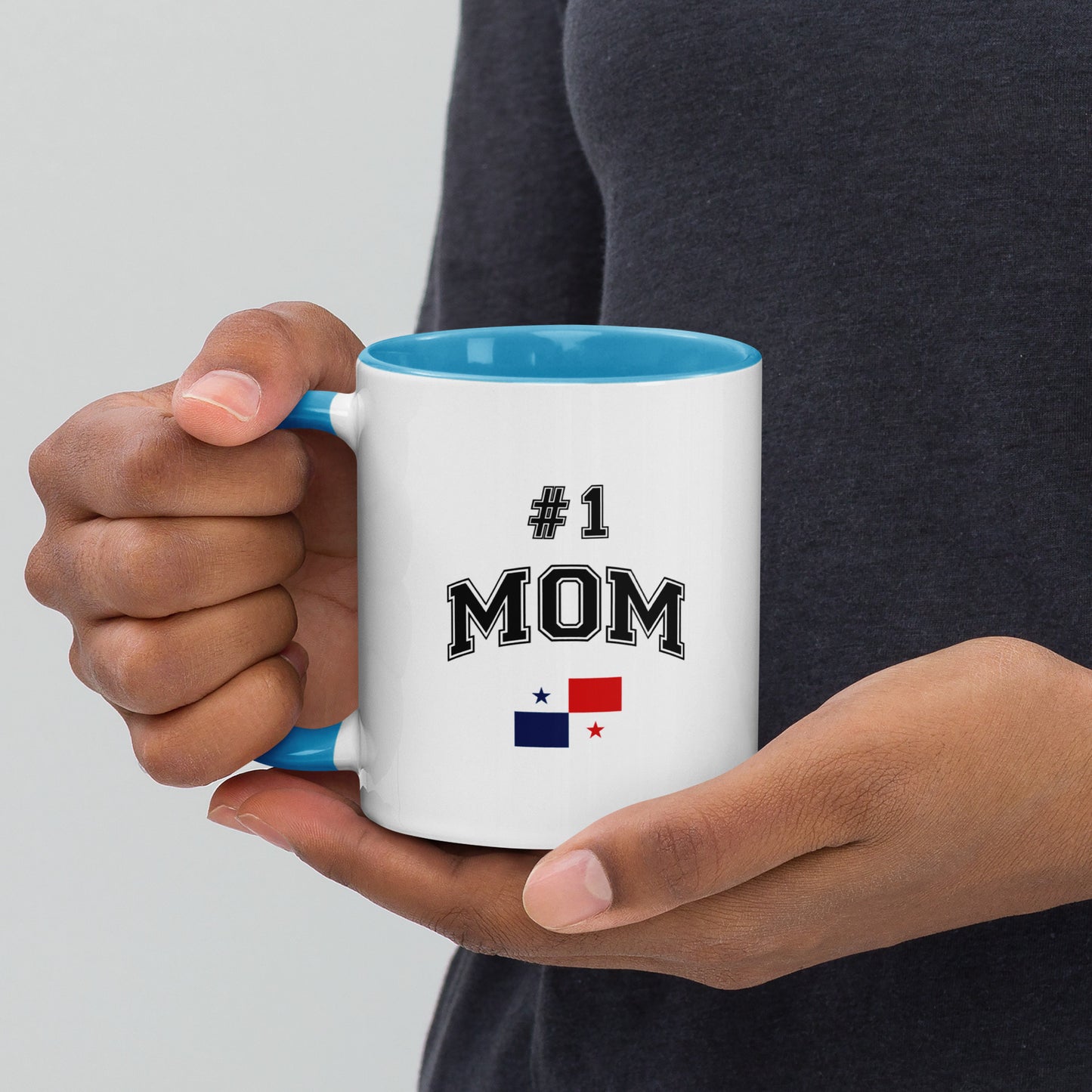 #1 MOM Mug with Color Inside