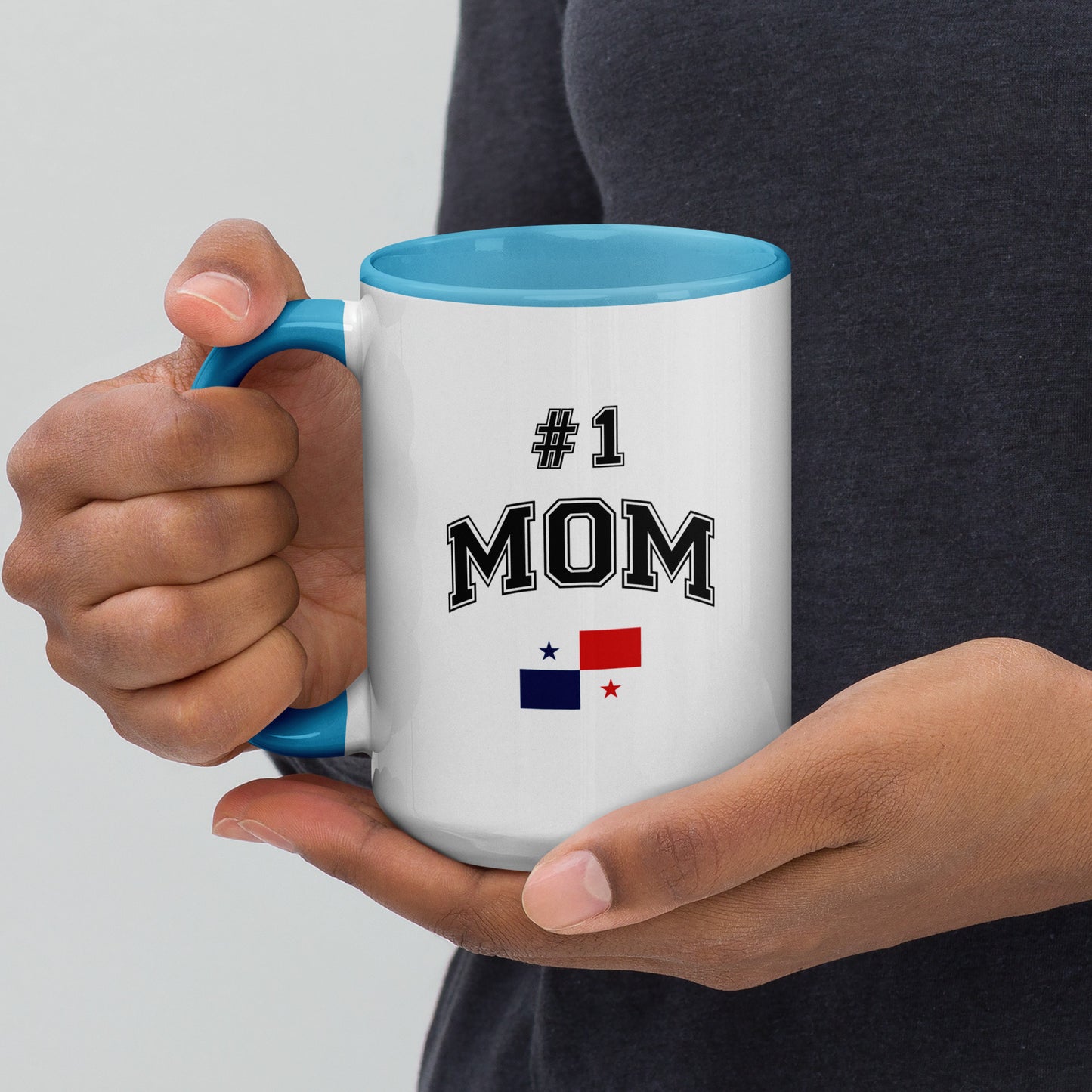 #1 MOM Mug with Color Inside