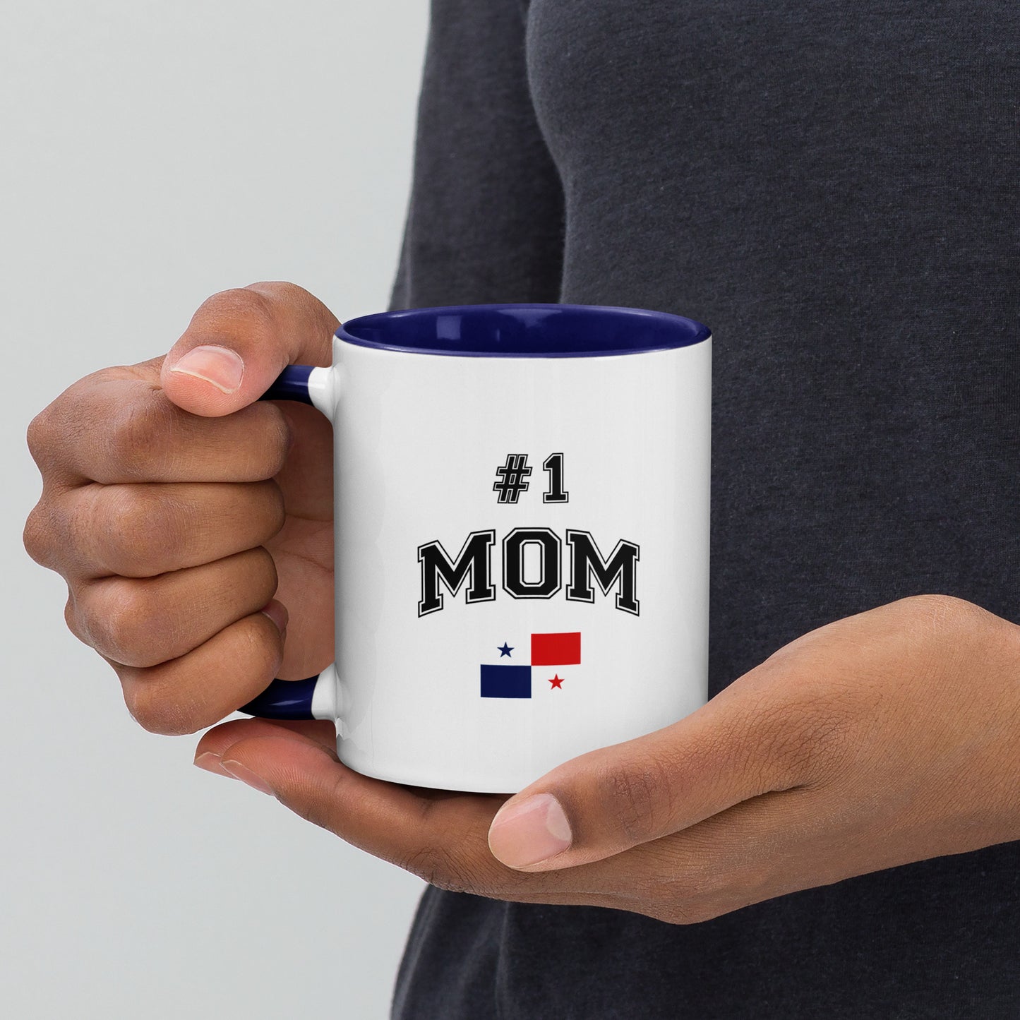 #1 MOM Mug with Color Inside