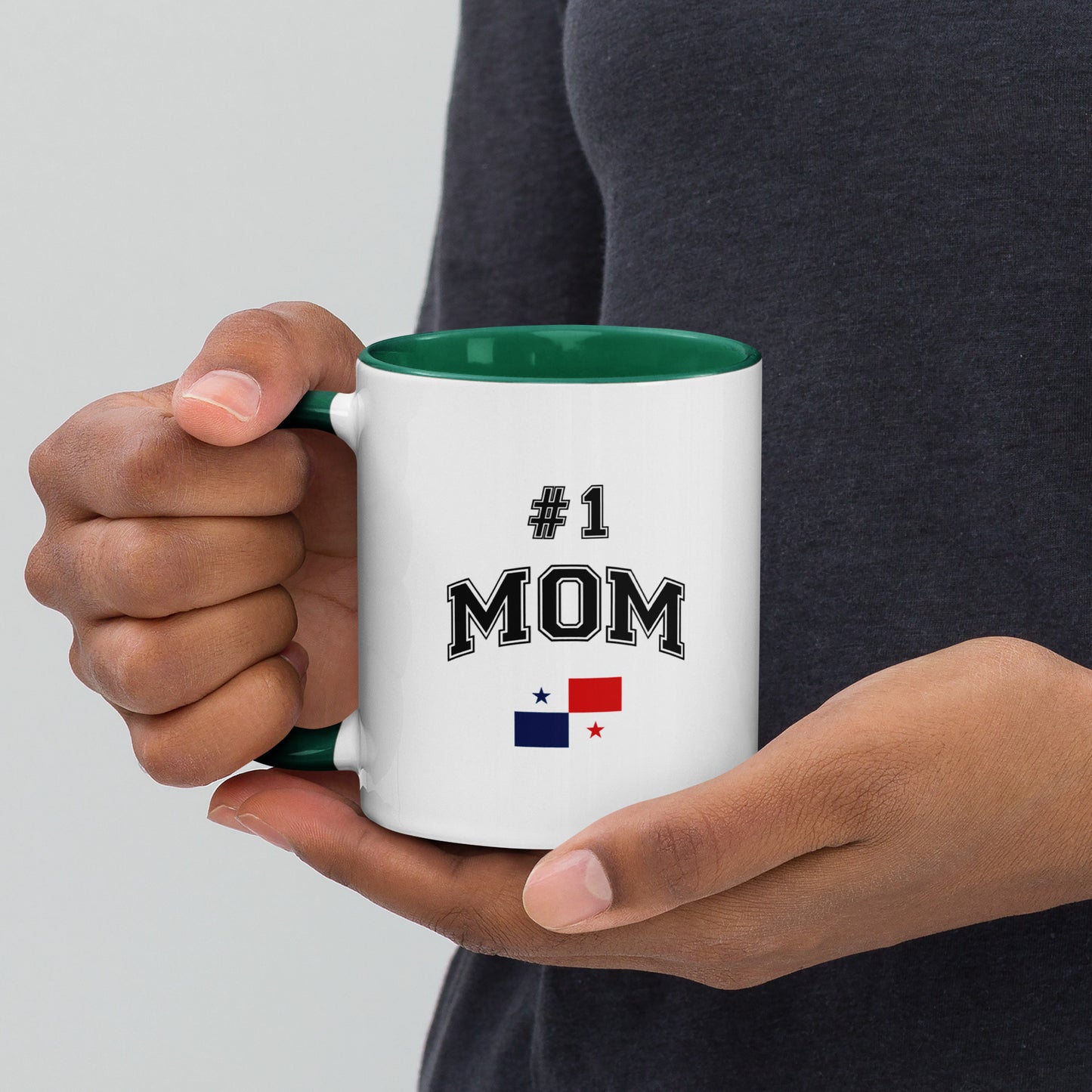 #1 MOM Mug with Color Inside