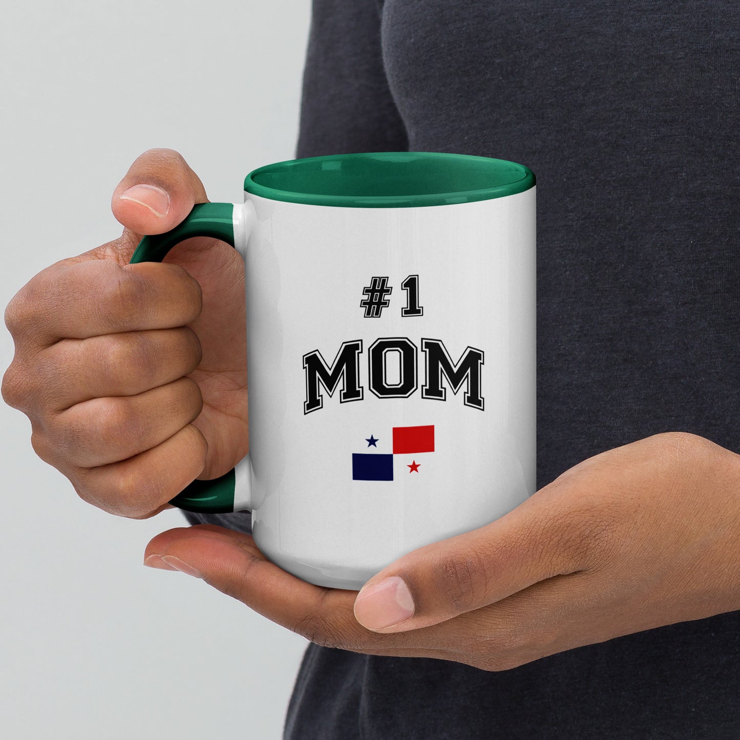 #1 MOM Mug with Color Inside