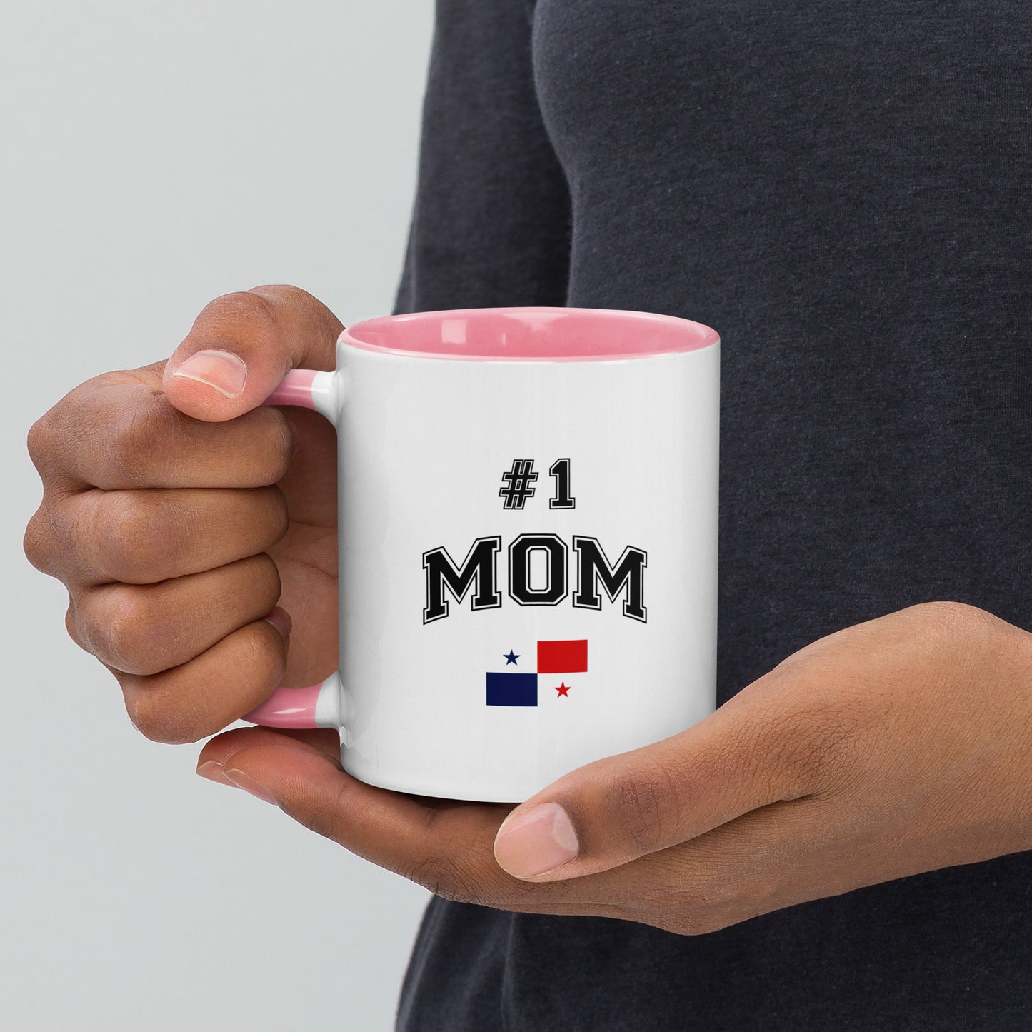 #1 MOM Mug with Color Inside