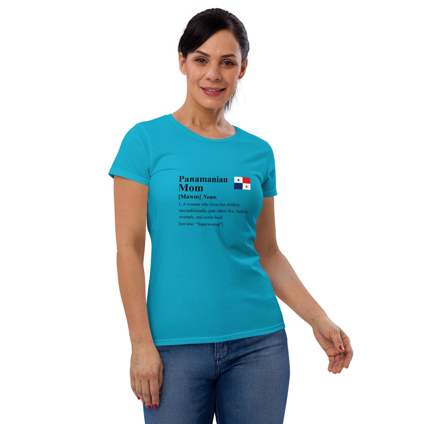 Panamanian Mom Fit Shirt (Black Letters)