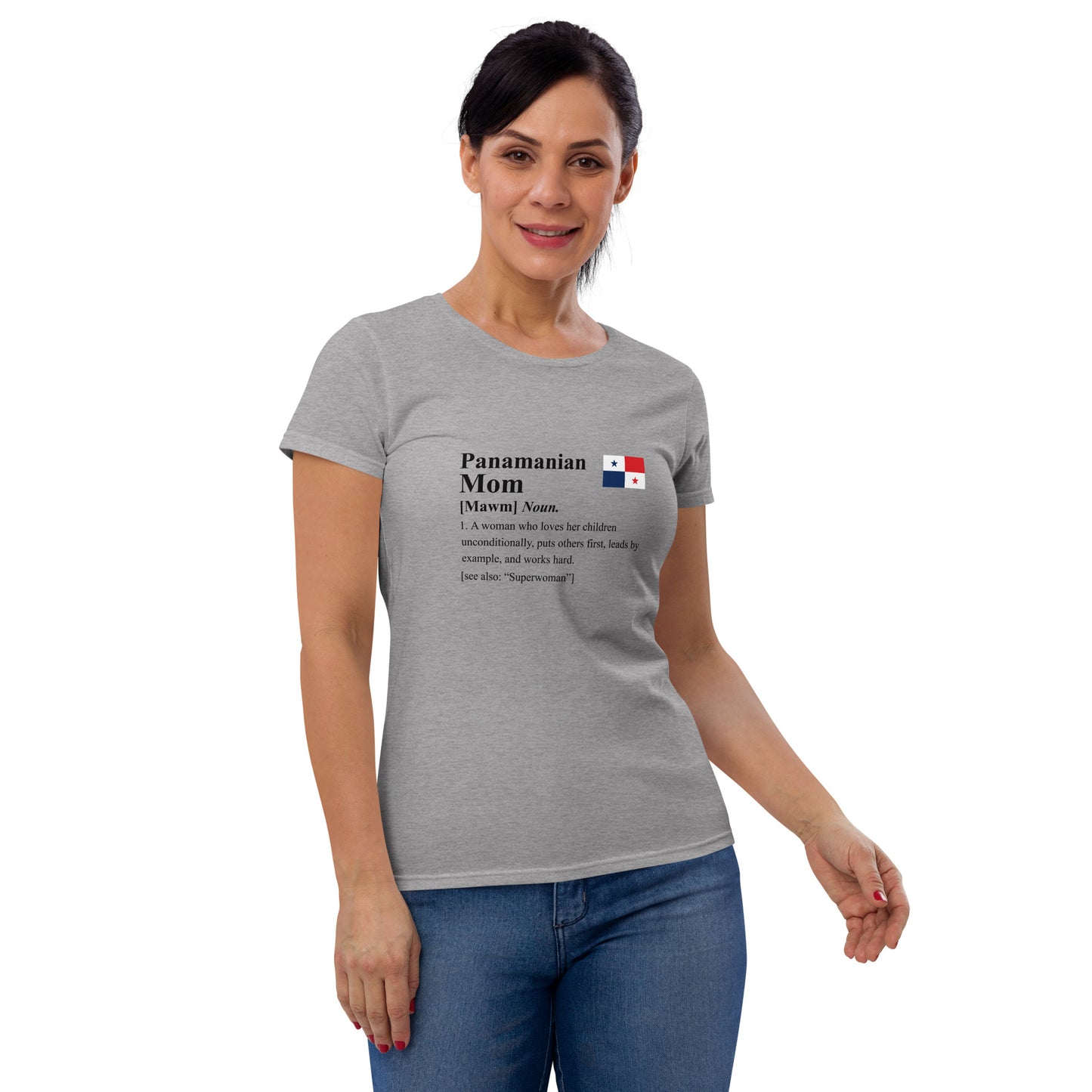 Panamanian Mom Fit Shirt (Black Letters)