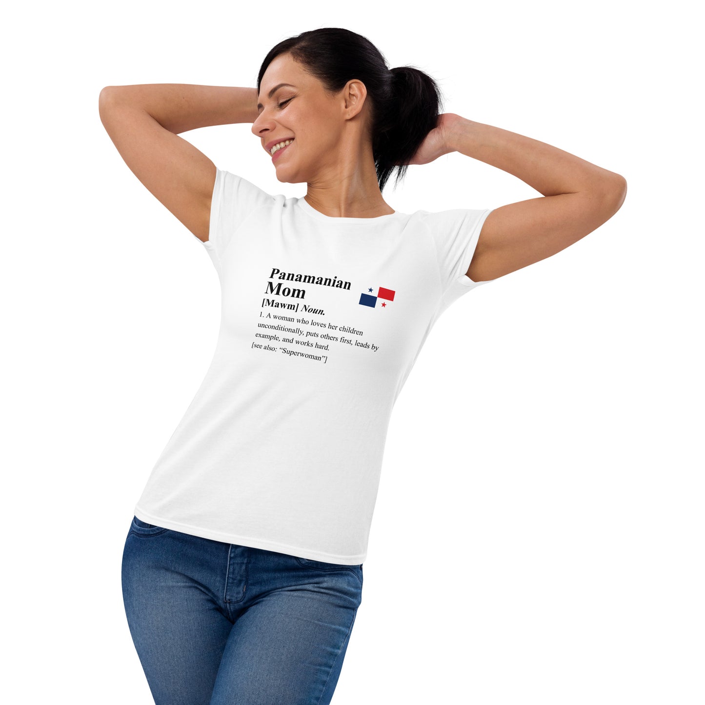 Panamanian Mom Fit Shirt (Black Letters)