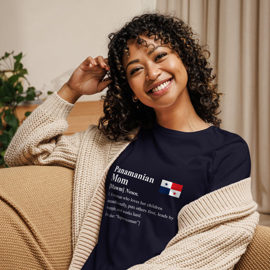 Panamanian Mom Relaxed Shirt (White Letters)