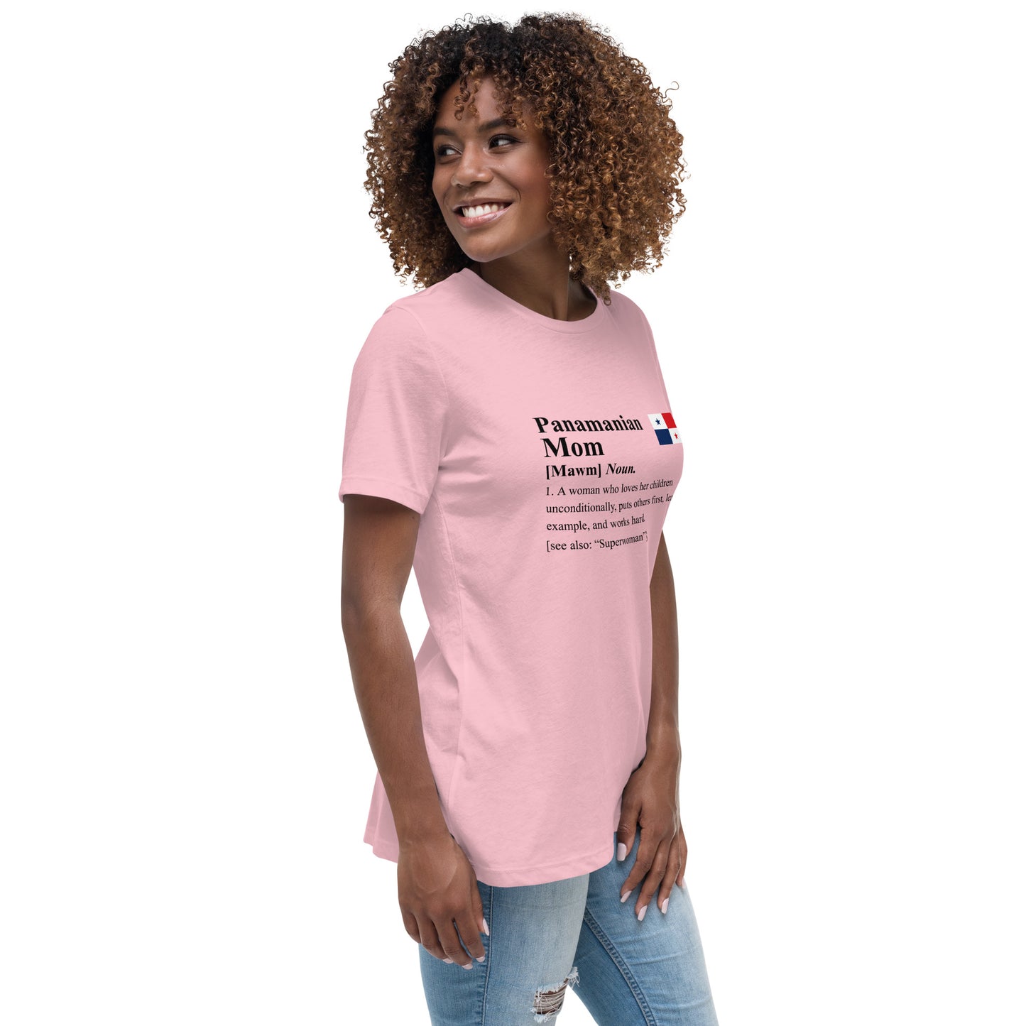 Panamanian Mom Relaxed Shirt (Black Letters)